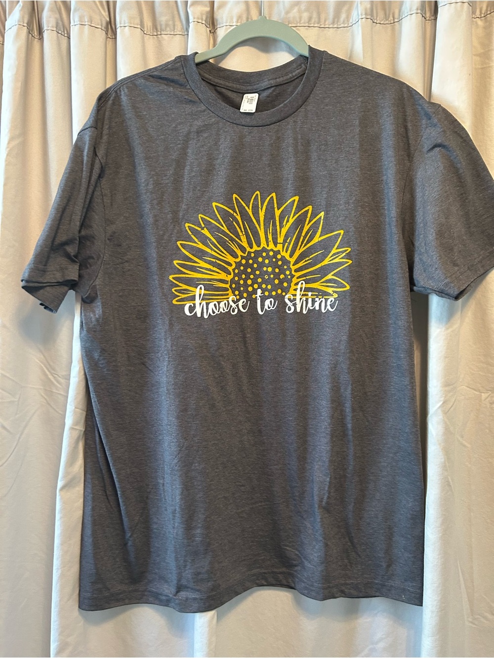 Choose to Shine Sunflower Graphic Tee - Gray